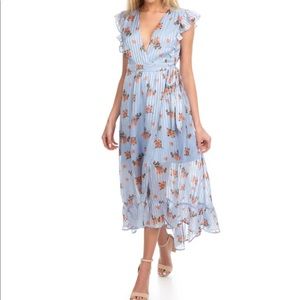 ASTR LILA DRESS BLUE FLORAL